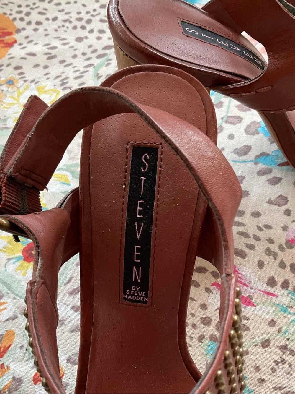 Steven By Steve Madden Carsen Studded Block-Heel Sandals